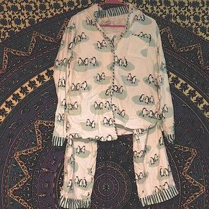 ♥️PENGUINS IN LOVE♥️PAJAMAS FLANNEL